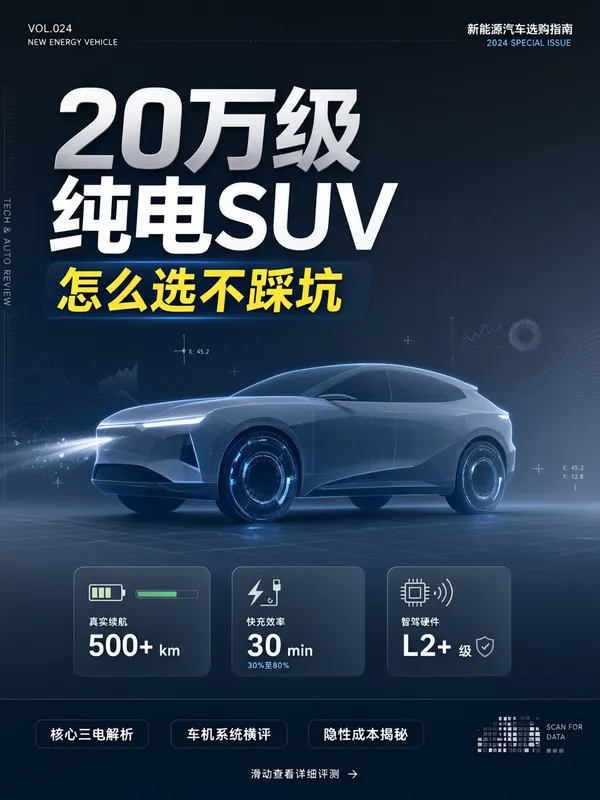 AI 图文风格示例：新能源汽车选购