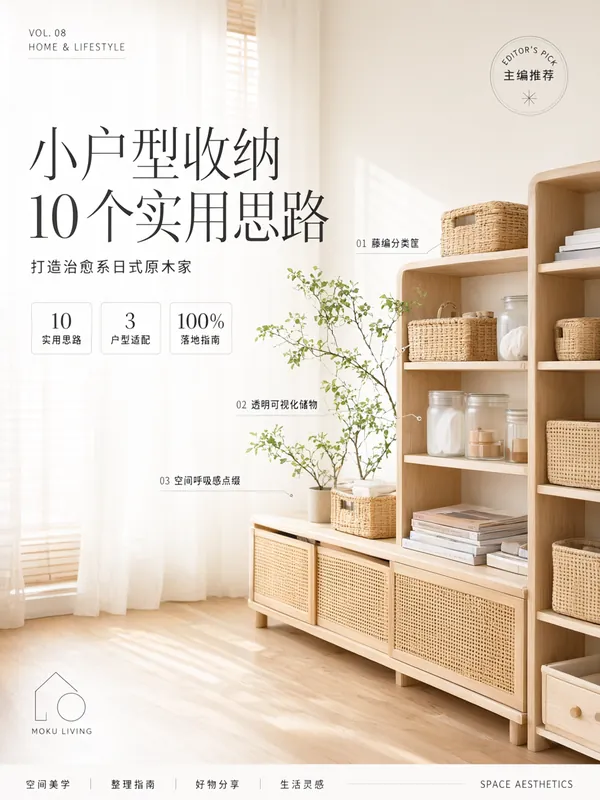 AI 图文风格示例：家居收纳