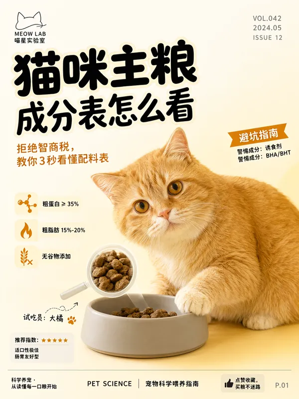AI 图文风格示例：宠物科普